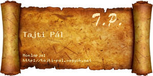 Tajti Pál névjegykártya